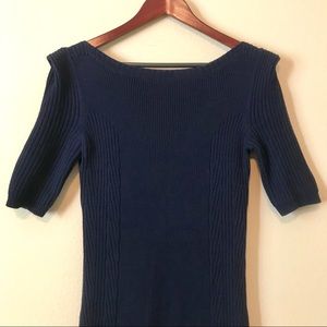 THEORY Sweater Dress Navy Blue Size M